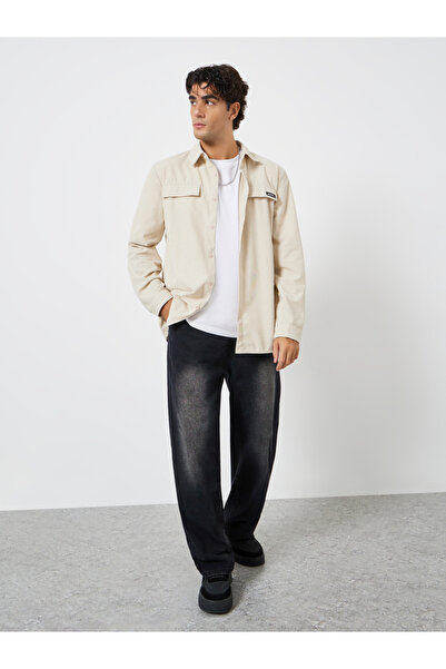 Take Two By Styli Men Solid Corduroy Jacket with Flap Detail