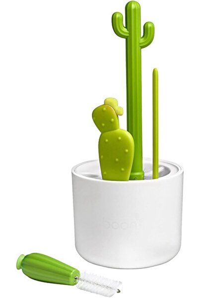 Generic Mikoz Cactus Bottle Brush Set - Multi-Function Bottle Cleaning Brushes (Green/White)
