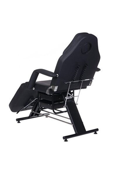 OEM Cosmetic armchair, adjustable backrest and footrest, total length 183 cm, black -leather