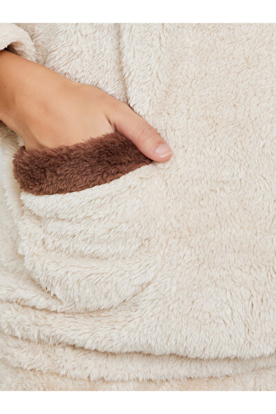 Styli Bear Ears Hooded Contrast Pocket Top and Pyjama Set