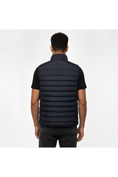 Only & Sons Only&Sons Brody Quilt Чоловічий синій жилет з прямим коміром