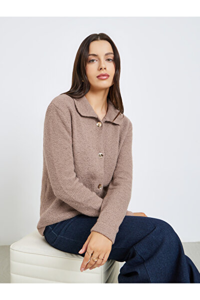 Styli Regular Fit Buttoned Chunky Knit Cardigan