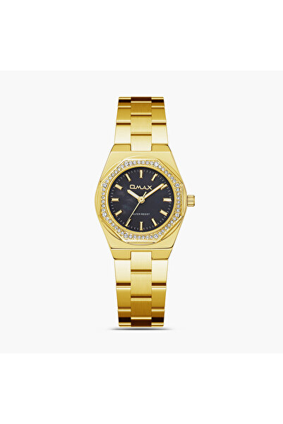 Omax Women's 28MM Gold Analog Metal Strap Watch | SQ-BS008G21I