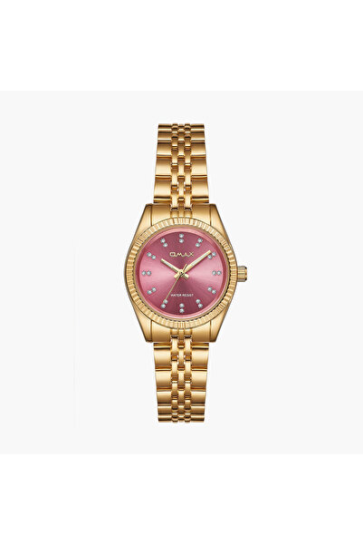 Omax Women's 28MM Gold Analog Metal Strap Watch | UT-DS002GE1S