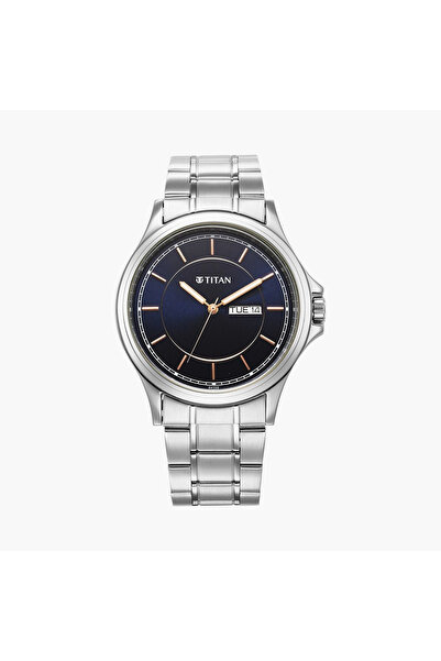 Titan Men's 42 MM Silver Analog Stainless Steel Watch | 1870SM04