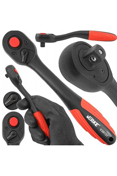 VERKE Cheie cu clichet, antrenor 1/4", 72 dinti, 152 mm,