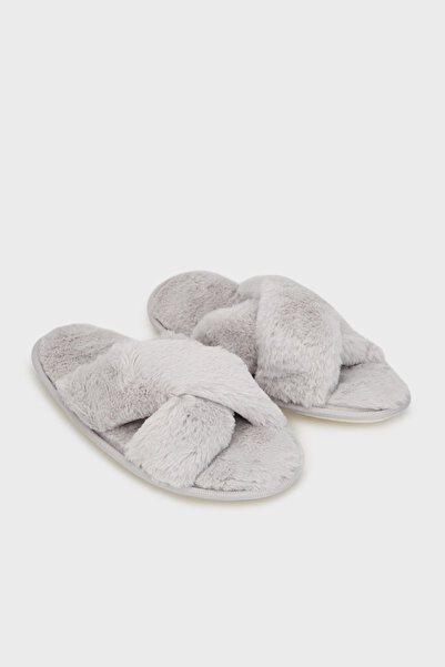 Lela Papuci cu textura moale din pluș încrucișat, pachet de 2 papuci 6722001S2