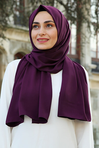 Feiza Collection Medine İpeği Lüks Şal - Mürdüm