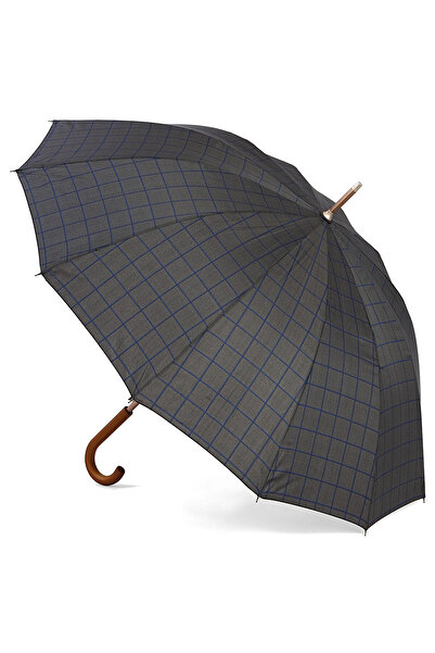 TYN STORE Çizgi Desenli 12 Fiber Telli Baston Saplı Şemsiye