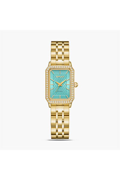 Omax ساعة نسائية تناظرية ذهبية بسوار معدني مقاس 30 مم | SQ-BS004GT1I