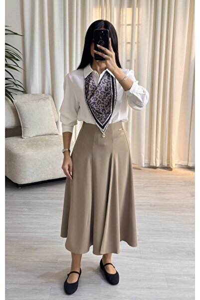 SELSAL Skirt and blouse set with shawl