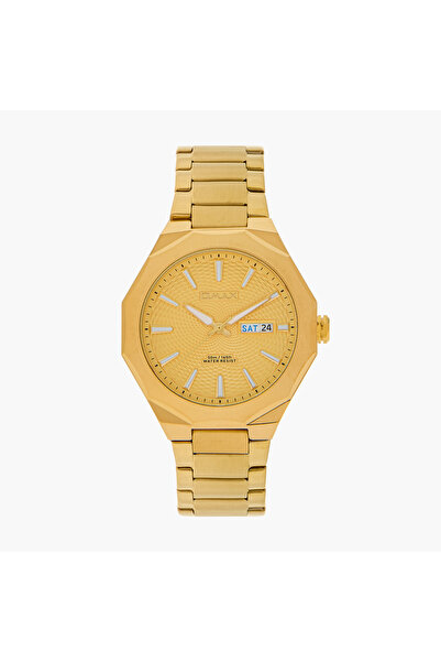 Omax Men's Gold Analog Wrist Watch 00BFD001Q001