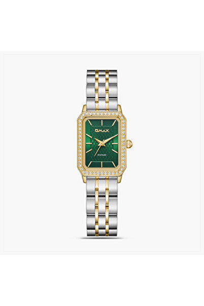 Omax Women's 30MM Dual Tone Analog Metal Strap Watch | SQ-BS004TDII