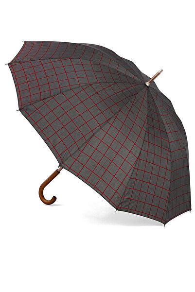 TYN STORE Çizgi Desenli 12 Fiber Telli Baston Saplı Şemsiye