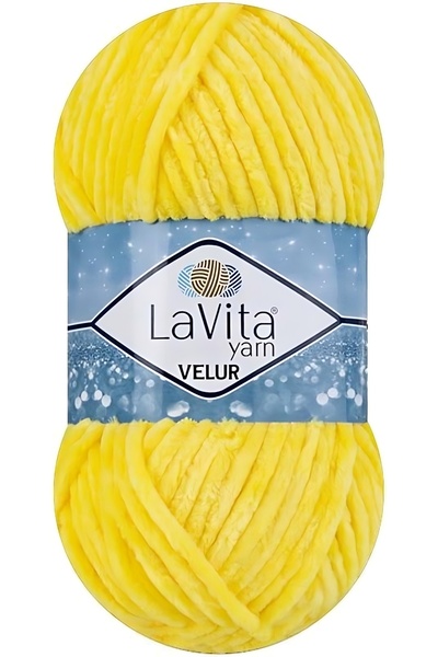 Markasız ucuz Snur de velur galben 100 gr 120 mt