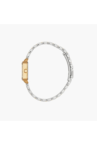 Omax Women's 23MM Dual Tone Analog Metal Strap Watch | UT-DS004GCII