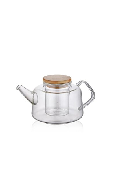 RİVO HOME DECOR Bamboo Lid with Strainer Teapot 600 ml