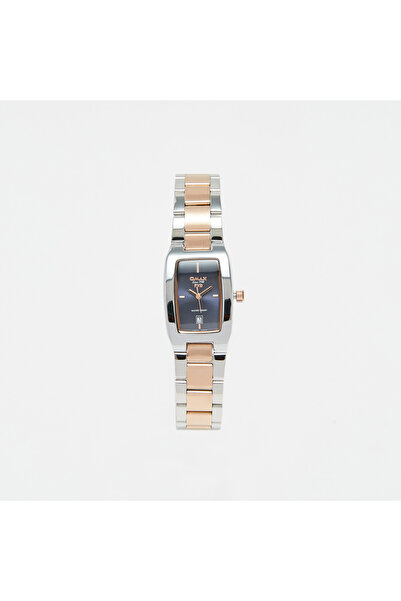 Omax Women's Silver and Gold Analog Wrist Watch | 34 MM