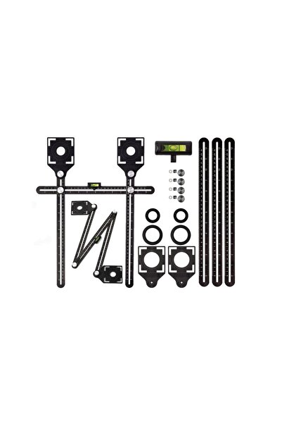 Silver Sablon reglabil pentru gauri, nivel, 25 - 75 mm,