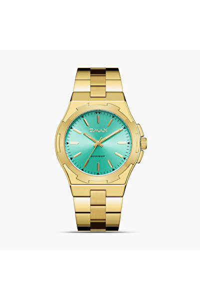 Omax Men's 40MM Gold Analog Metal Strap Watch | SQ-AS001GT1I