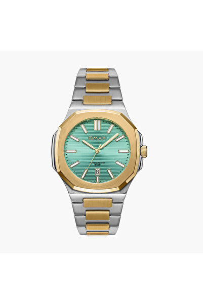 Omax Men's 42MM Dual Tone Analog Metal Strap Watch | 00BFD003A004