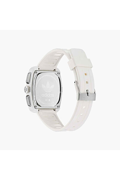 adidas White Chronograph Artificial Leather Strap Watch | AOSY24532