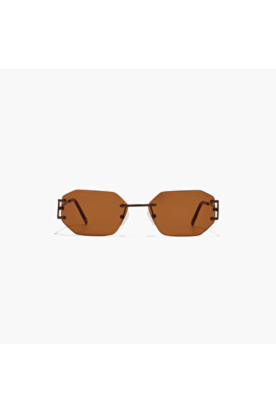 BlackOut 56MM Brown Geometric Sunglasses BLA-000303-0404