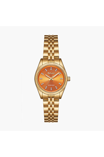 Omax Women's 28MM Gold Analog Metal Strap Watch | UT-DS002GF1S