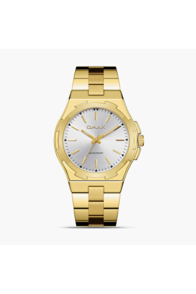 Omax Men's 40MM Gold Analog Metal Strap Watch | SQ-AS001G31I