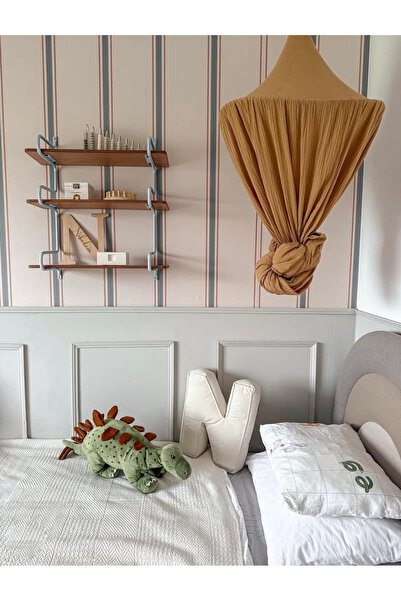 Tasarım Mavi Çizgili Retro Görünümlü Şerit Bebek & Çocuk Odası Duvar Kağıdı