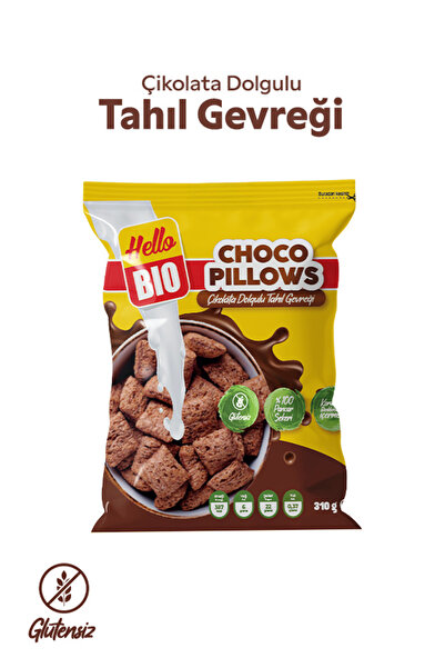 Canbis Hello Bio HelloBio 4’lü Glutensiz Choco Pillow 310 g – Çikolata Dolgul...