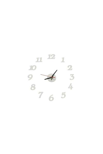 Three top online Wall clock silver 12 hours