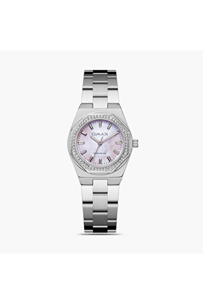 Omax Women's 28MM Silver Analog Metal Strap Watch | SQ-BS008PU3I