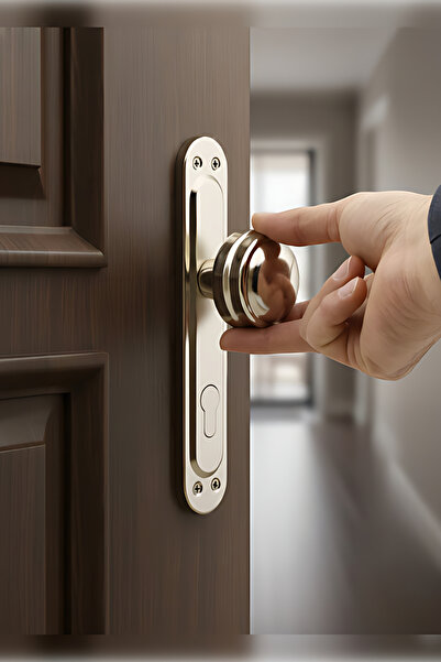 MH MiniHediye Kumru Mirrored Niken Door Knob Knob Handle Metal Knob - Door Handle - 2 Years