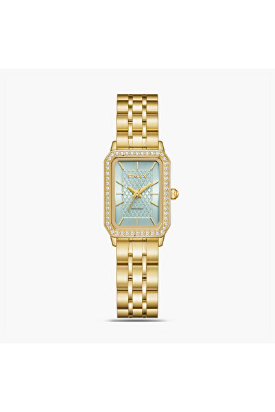 Omax ساعة نسائية تناظرية ذهبية بقطر 30 مم بسوار معدني | SQ-BS004GD1I