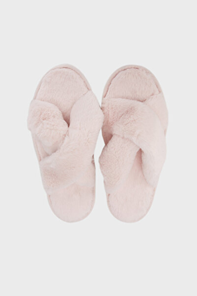 Lela Papuci cu textura moale din pluș încrucișat, pachet de 2 papuci 6722001S2