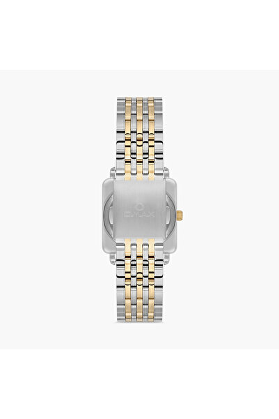 Omax Women's 23MM Dual Tone Analog Metal Strap Watch | UT-DS004GCII