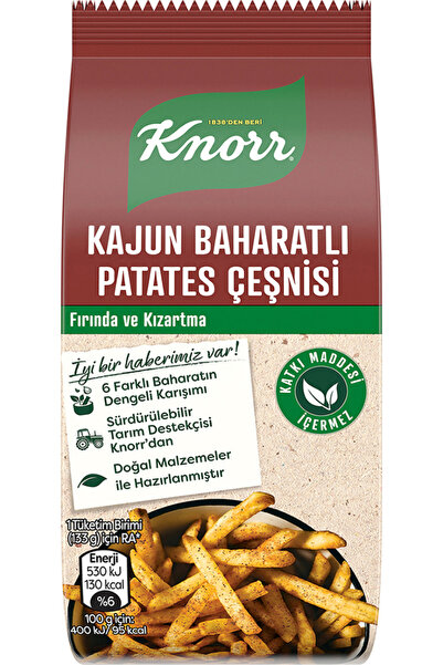 Knorr Kajun Baharatlı Patates Çeşnisi 4 Adet – Acılı ve Aromatik Lezzet, Pratik Sos Çeşnisi