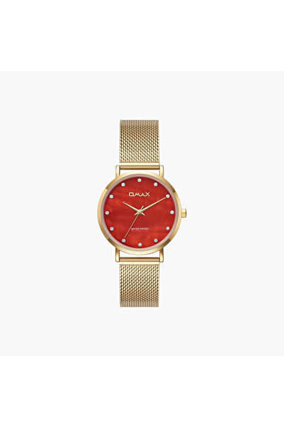 Omax Gold Mesh Strap Women's Watch