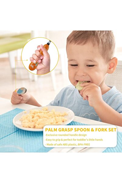 Lehoo Castle Kids Stainless Steel Flatware Set, 6-Piece, Polished Silver (Forest)