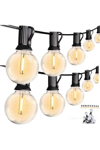 APF Γιρλάντα LED, Φως Σημαίας, 10 λαμπτήρες, G40 E12, 5 m