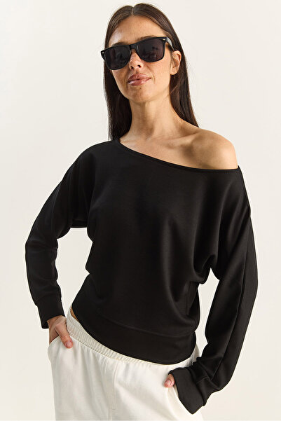Bianco Lucci Kadın Açık Omuzlu Yumuşak Modal Bluz 6096 60283840