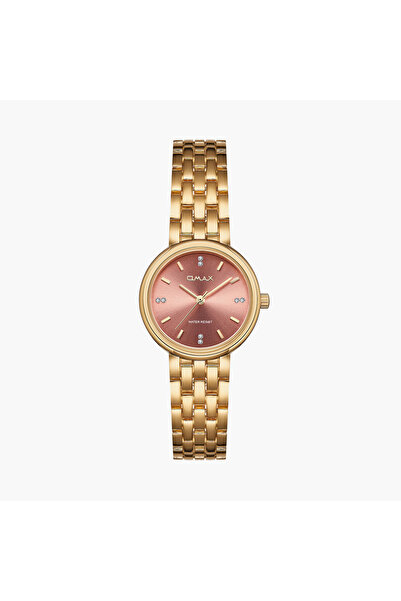 Omax Women's 28MM Gold Analog Metal Strap Watch | UT-DS006G91I
