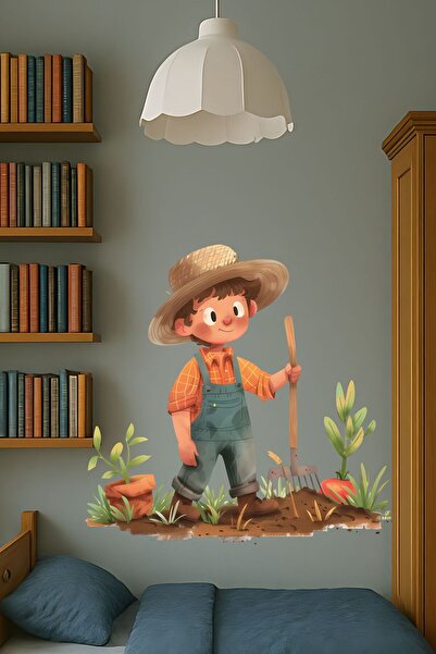 Aysha Tasarım ملصق حائط للأطفال من باهتشيفان – غرفة الأطفال بتصميم الطبيعة 48×50