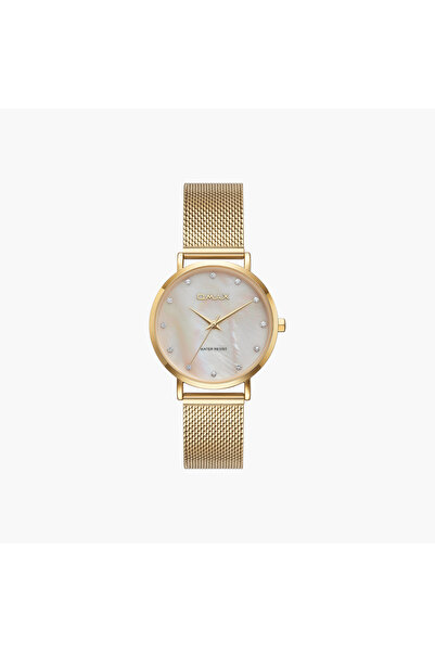 Omax Gold Mesh Women's Watch