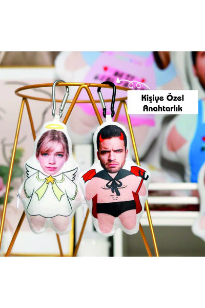 pandart Fotoğraflı Komik Figür Anahtarlık