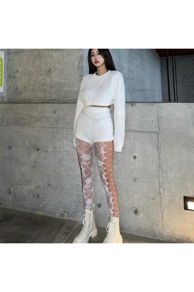 OEM Benobby kids Women Sexy Colorful Fishnet Pantyhose Rose Jacquard Side Hollow Out For Cross Ti Black