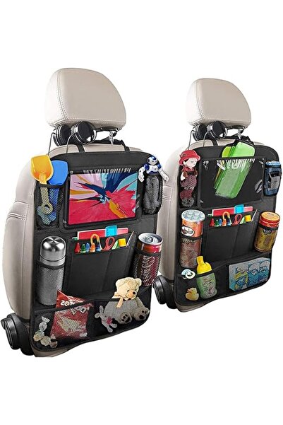 Generic Mikacoz Rear Car Seat Organizer with 9 Pockets, Tablet Touchscreen Holder, Waterproof Oxford