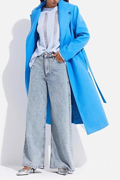 Suziş ΓΥΝΑΙΚΕΙΟ ΠΑΛΤΟ ΜΠΛΕ ΖΩΝΗΣ PREMIUM 9350