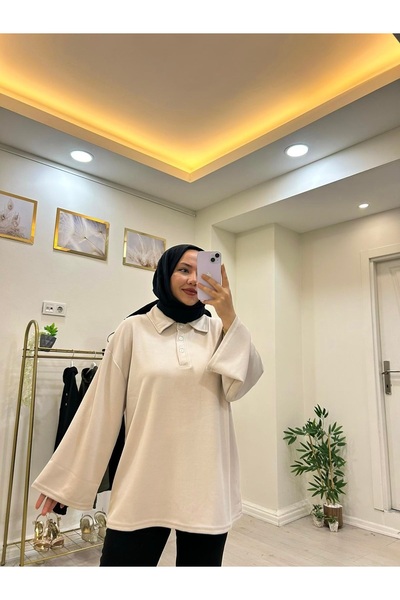 Marka Polo yaka düğmeli tunik